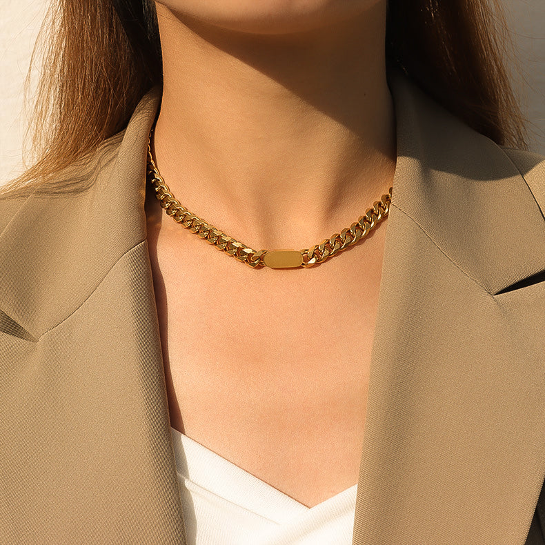 Shop Cuban Link Chain Necklace In Gold