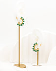 Emerald Gala Beads Stud Hoops