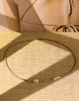 Lavender Pearl Gem Choker