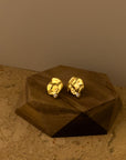 Leah Bumpy Gold Studs