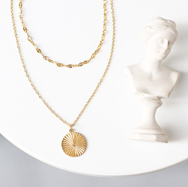 The Bright Sun Gold Necklace For Sale - Jeweley Online | Chic Chic Bon