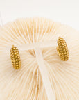 Monica Textured Gold Huggie Earrings - Fashion Jewelry  | Chic Chic Bon