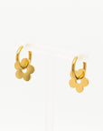 Gold Daisy Flower Multi Wear Huggie Earrings - Fashion Jewelry  | Chic Chic Bon