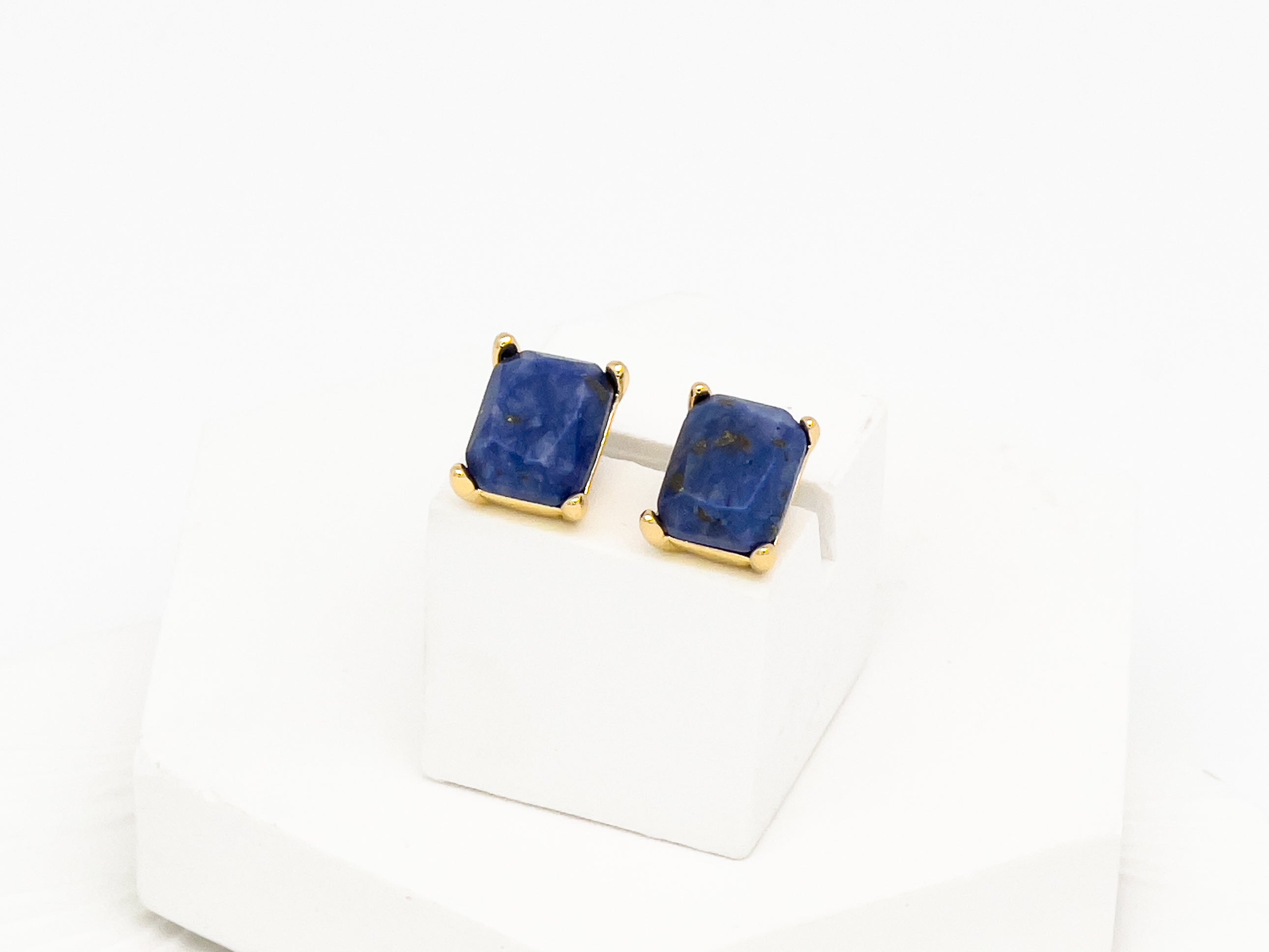 Blue lapis stud earrings