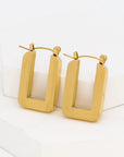 Hailey U Hinged Hoop Earrings - Fashion Jewelry - Chic Chic Bon