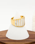 Nerissa Pavé Shell Chunky Gold Ring - Everyday Jewelry | Chic Chic Bon