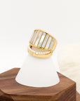 Nerissa Pavé Shell Chunky Gold Ring - Everyday Jewelry | Chic Chic Bon