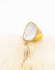 Smooth Vibes Gold Ring - Fashion Jewelry For Sale | Chic Chic BonOki Chunky Irregular Shell Gold Ring - Everyday Jewelry | Chic Chic Bon