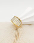 Nerissa Pavé Shell Chunky Gold Ring - Everyday Jewelry | Chic Chic Bon