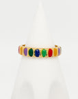 Chakra Vivid Enamel Band Gold Ring - Fashion Jewelry | Chic Chic Bon