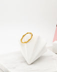 Celia Wave Gold Band Ring - Jewelry | chic chic bon