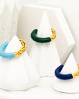Eden Fun Enamel Gold Ring - Fashion Jewelry | chic chic bon