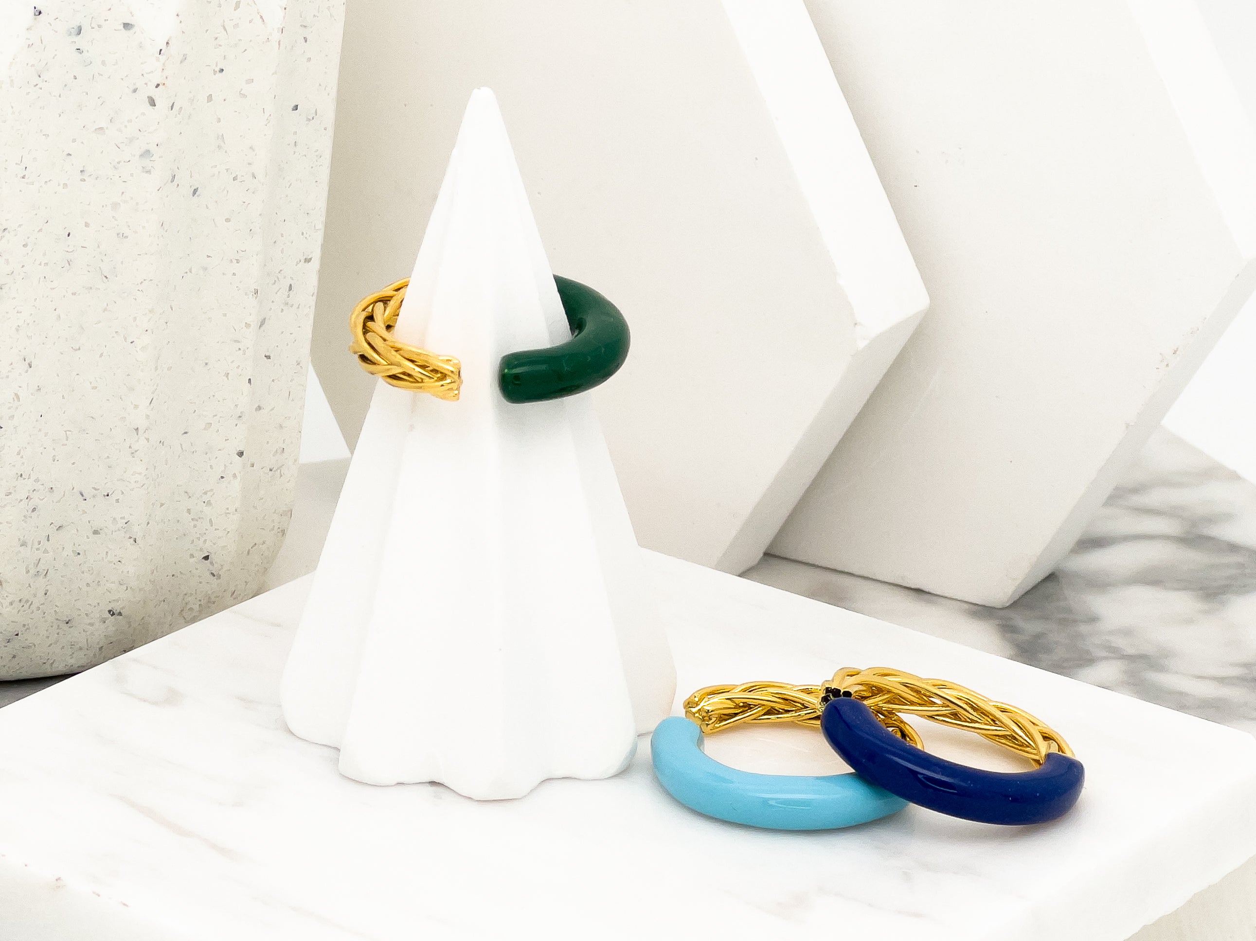 Eden Fun Enamel Gold Ring - Fashion Jewelry | chic chic bon