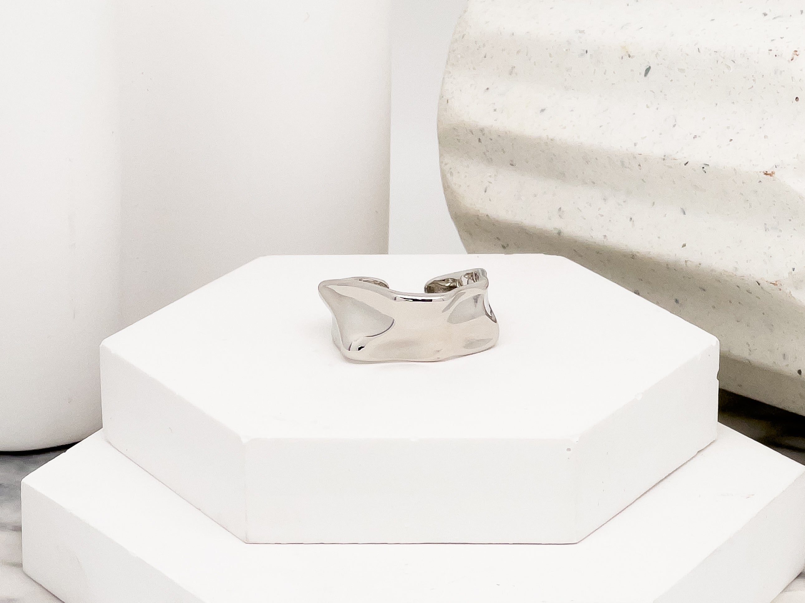 Burrata Hammered Silver Ring - Everyday Jewelry | chic chic bon