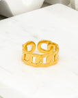 Carrie Chunky Gold Chain Ring - Everyday Jewelry | chic chic bon