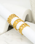 Carrie Chunky Gold Chain Ring - Everyday Jewelry | chic chic bon