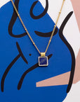 Deep Sea Lapis Pendant Necklace - Jewelry Online | Chic Chic Bon