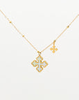 Merlot Shell Cross Pendant Necklace - Jewelry Store | Chic Chic Bon