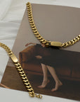 Cuban Attitude Gold Chain Necklace and Bracelet - Jewelry Shop | Chic Chic Bon