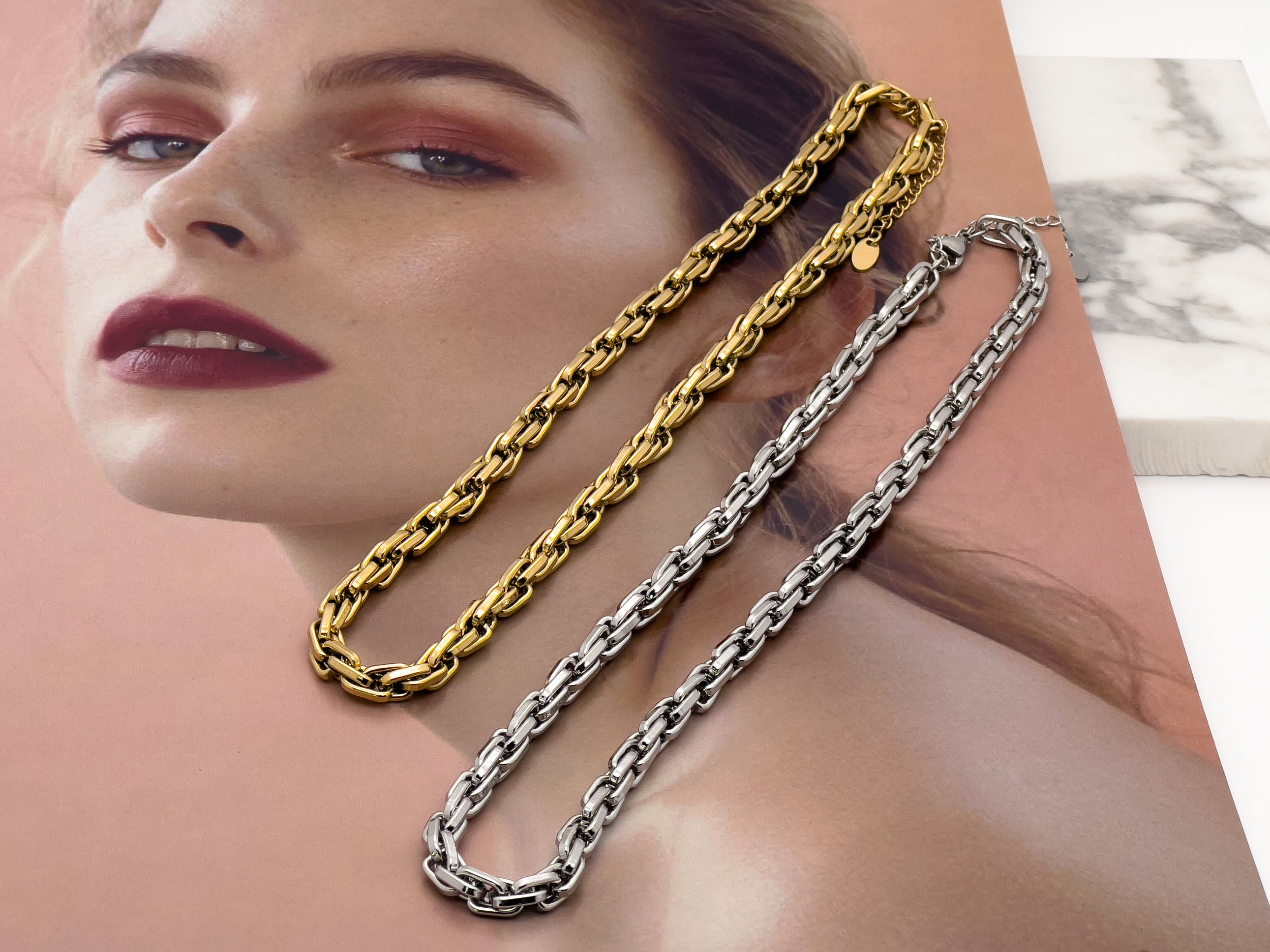 Solid Vibes Chain Necklace in Gold and Silver - Everyday Fashion Jewelry | Chic Chic Bon