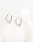 Valerie Hinged Hoop Earrings in Silver - Fashion Jewelry  | Chic Chic Bon