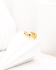 Crystal Pop Single Gold Huggie Earring - Fashion Jewelry  | Chic Chic Bon