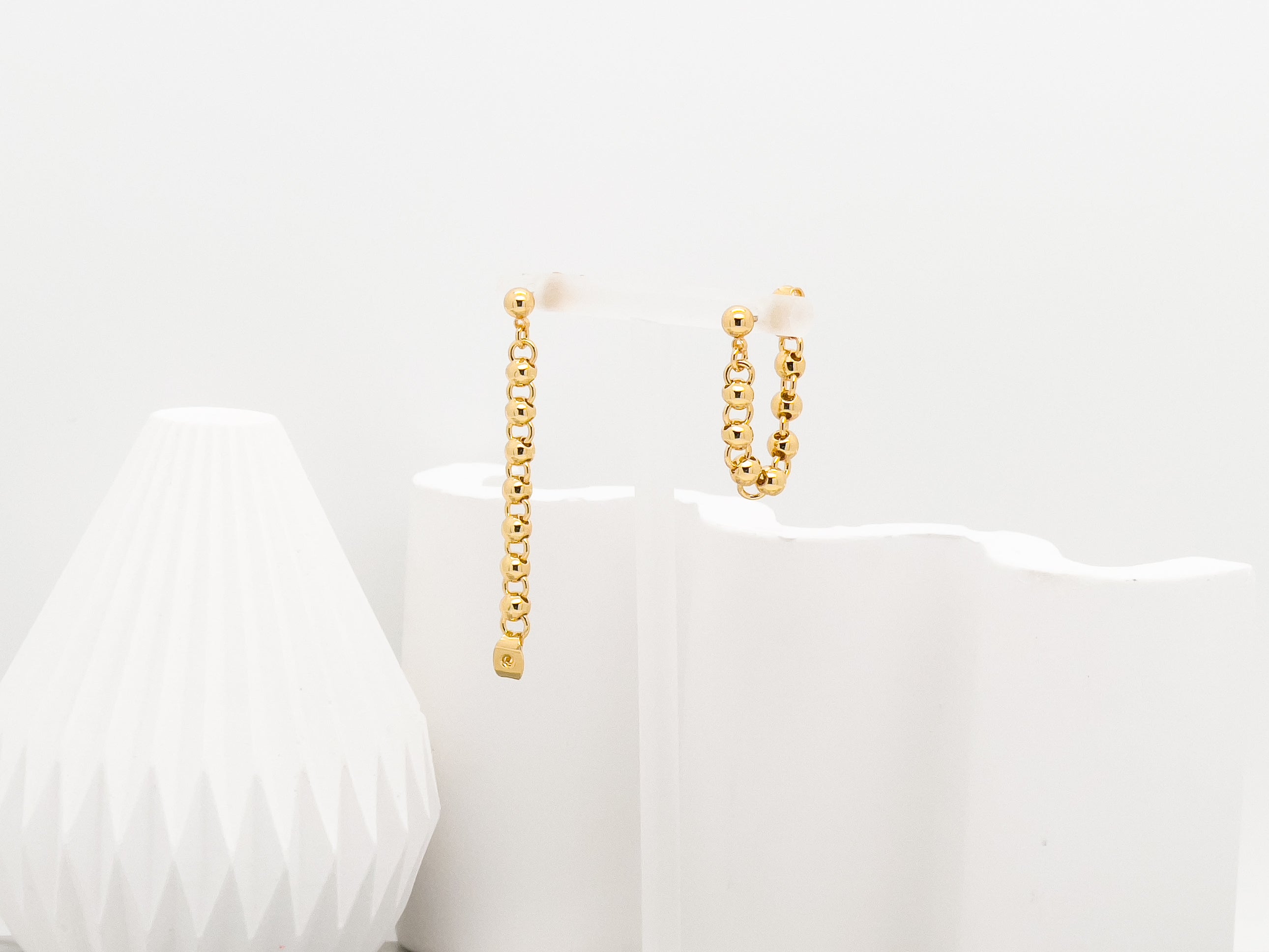 Marcie Beads Front to Back Stud Drop Earrings - Fashion Jewelry  | Chic Chic Bon