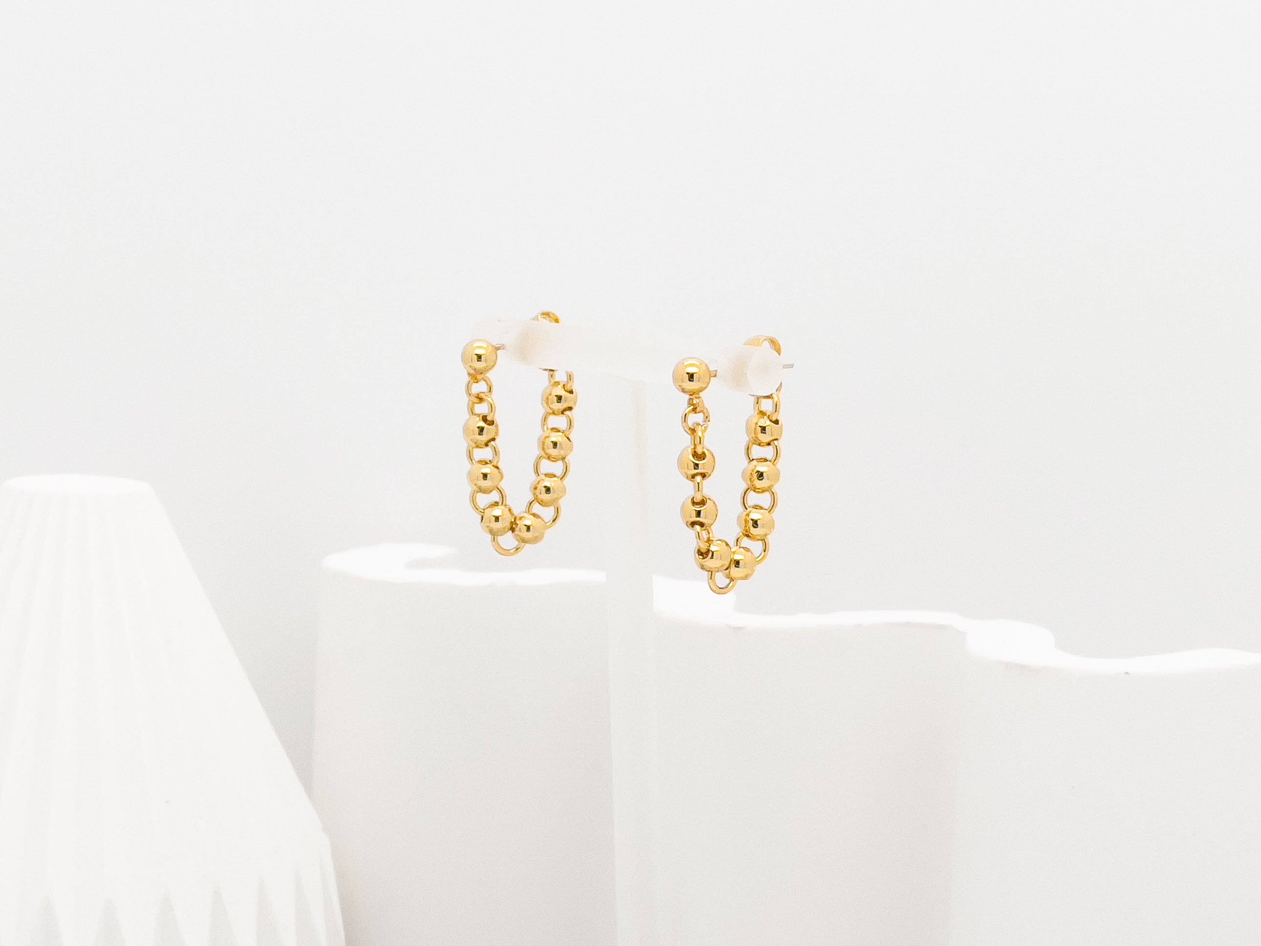 Marcie Beads Front to Back Stud Drop Earrings - Fashion Jewelry  | Chic Chic Bon