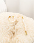Sophia Pearl Stud Hoop Earrings - Fashion Jewelry  | Chic Chic Bon