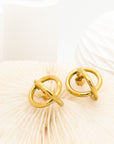 Megan Sphere Gold Stud Earrings - Fashion Jewelry  | Chic Chic Bon