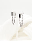 Miley Chain Drop Earrings For Sale in Silver - Fashion Jewelry  | Chic Chic Bon