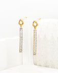 Ciara Diamond Drop Stud Earrings - Fashion Jewelry  | Chic Chic Bon