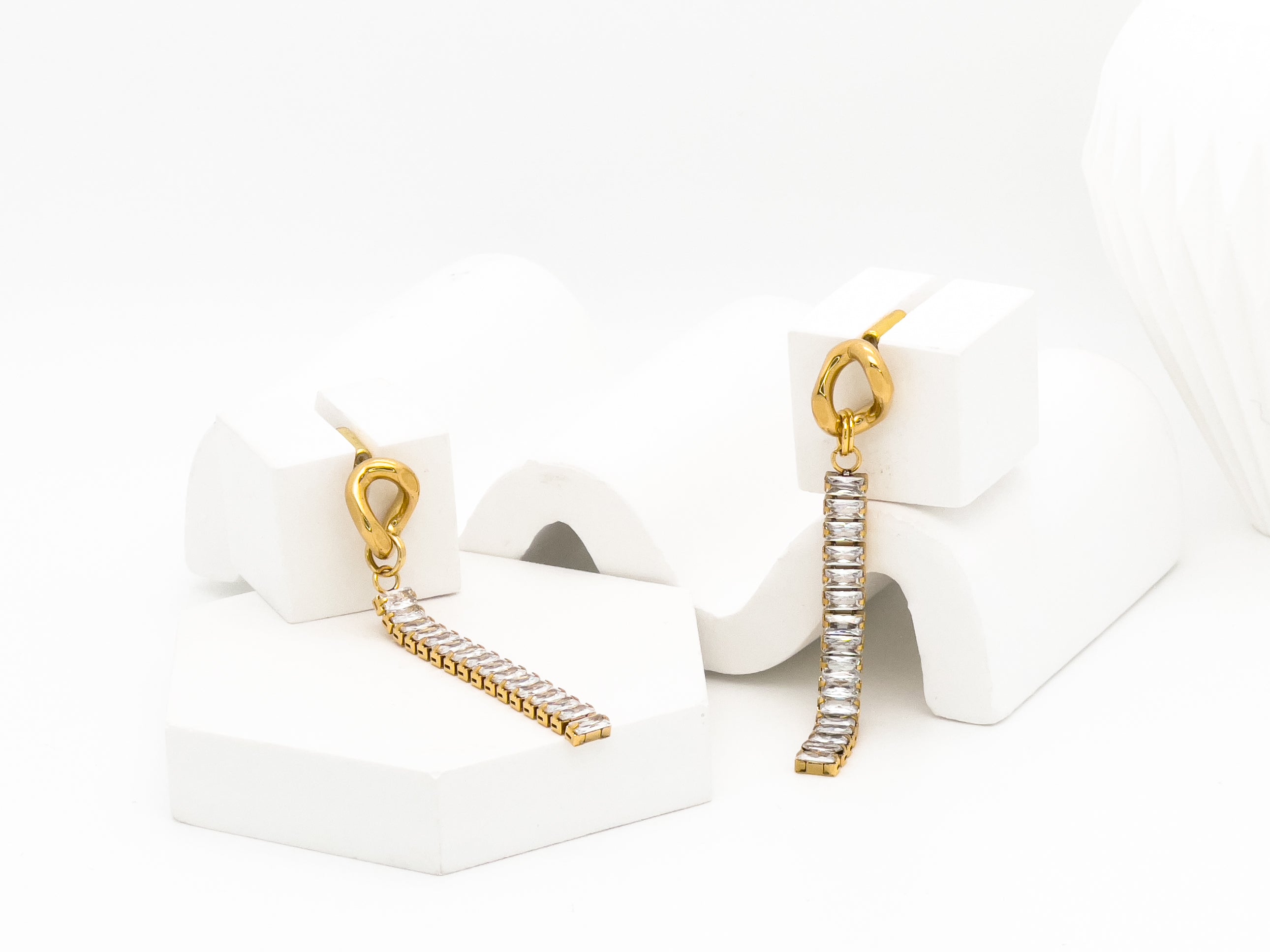Ciara Diamond Drop Stud Earrings - Fashion Jewelry  | Chic Chic Bon
