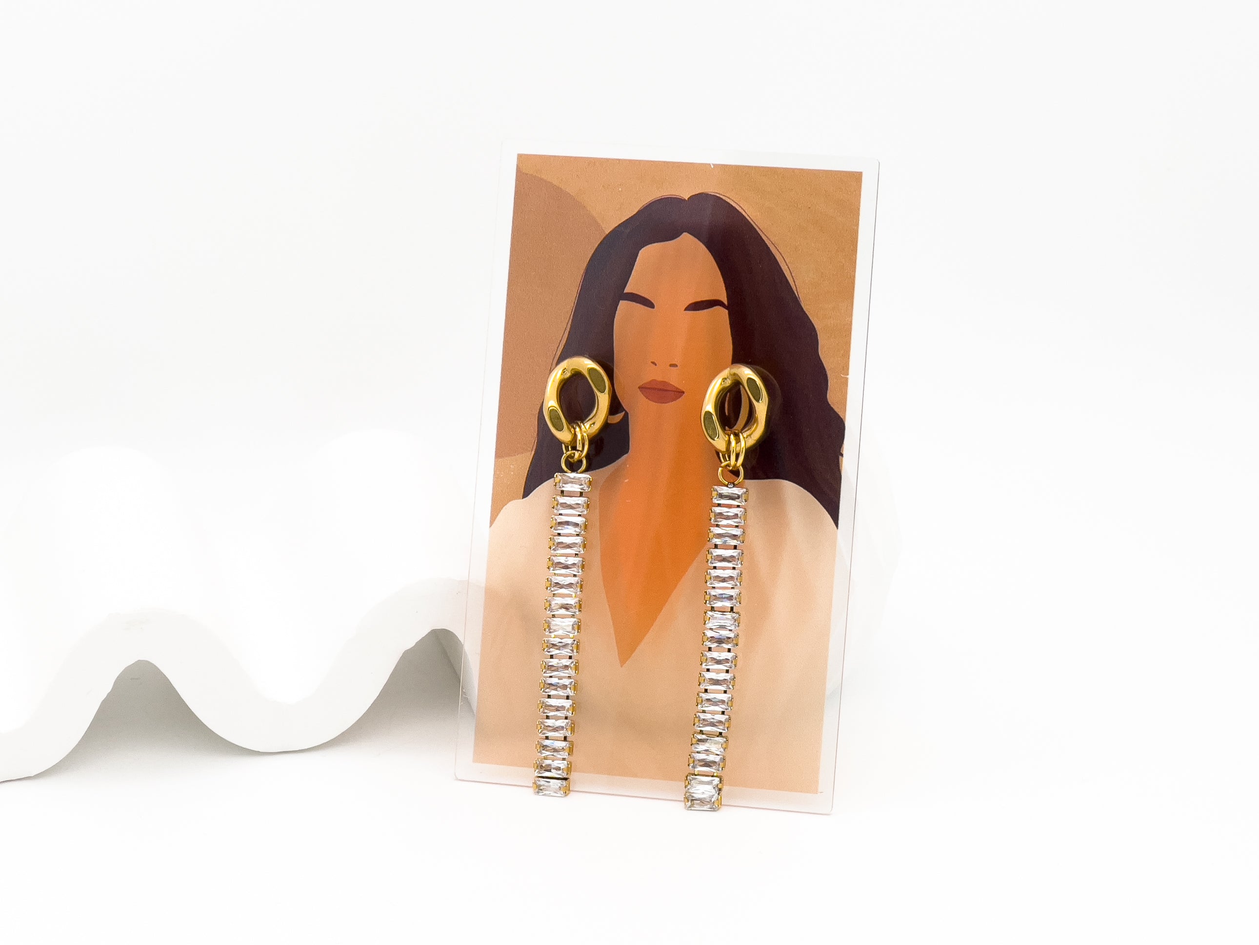 Ciara Diamond Drop Stud Earrings - Fashion Jewelry  | Chic Chic Bon