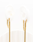 Gold Fledged Draping Drop Stud Earrings - Fashion Jewelry  | Chic Chic Bon