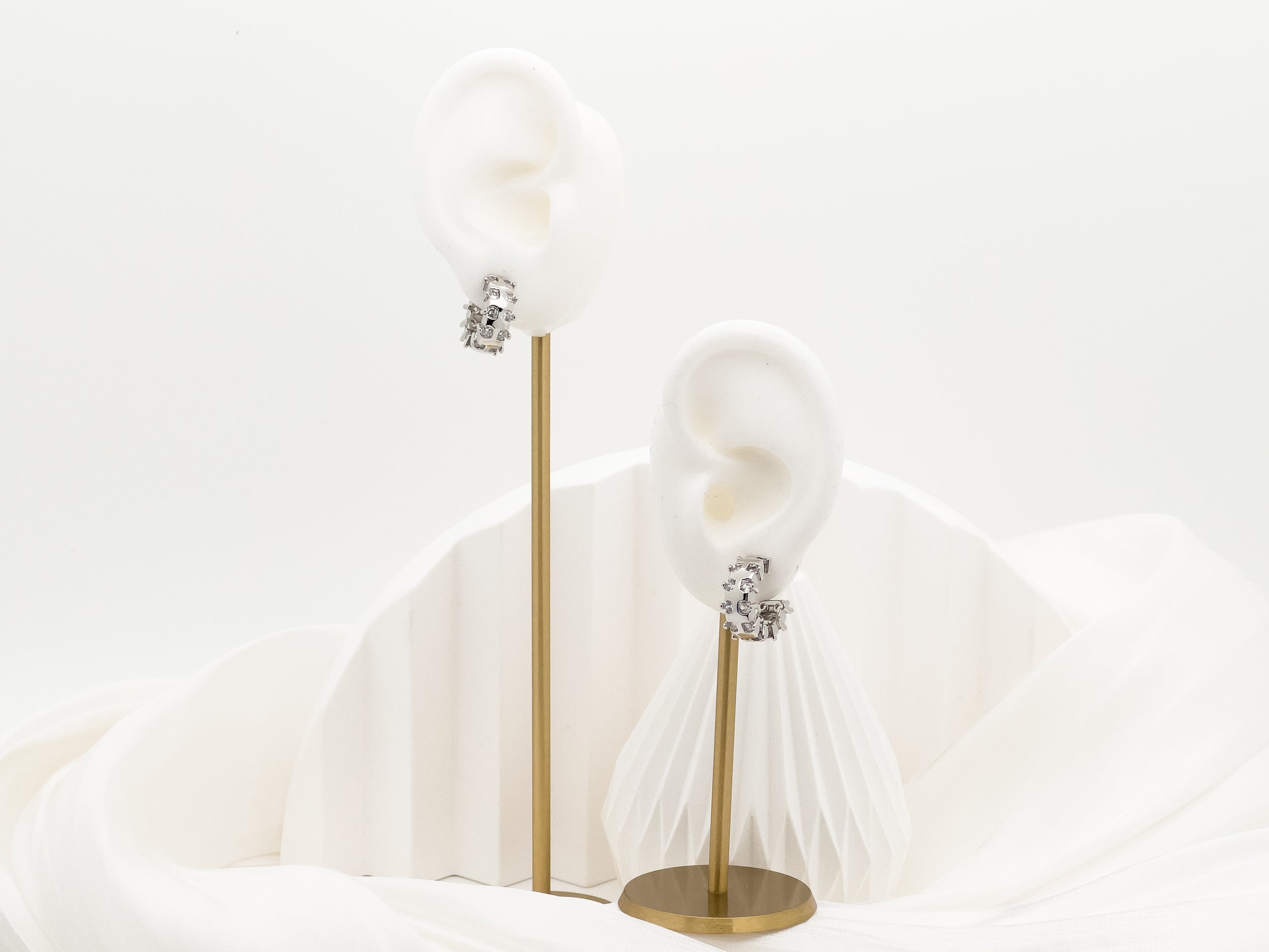Charlize Diamond bold Hoop Earrings - Fashion Jewelry  | Chic Chic Bon
