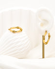 Gold Hopping Hinged Hoops Earrings - Fashion Jewelry  | Chic Chic Bon