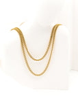 Double layered gold chain necklace