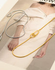 Kaia Style Snake Gold and Silver Chain Necklace - Fashion Jewelry | Chic Chic Bon
