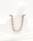 Layla Emerald Cut Crystal Chain Necklace in Silver - Fashion Jewelry | Chic Chic Bon