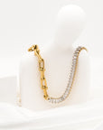 Layla Emerald Cut Crystal Gold Chain Necklace - Fashion Jewelry | Chic Chic Bon