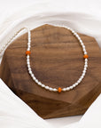 Persimmon Pearl Gem Choker Necklace - Everyday Jewelry | Chic Chic Bon