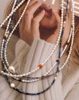 Persimmon Pearl Gem Choker Necklace - Everyday Jewelry | Chic Chic Bon