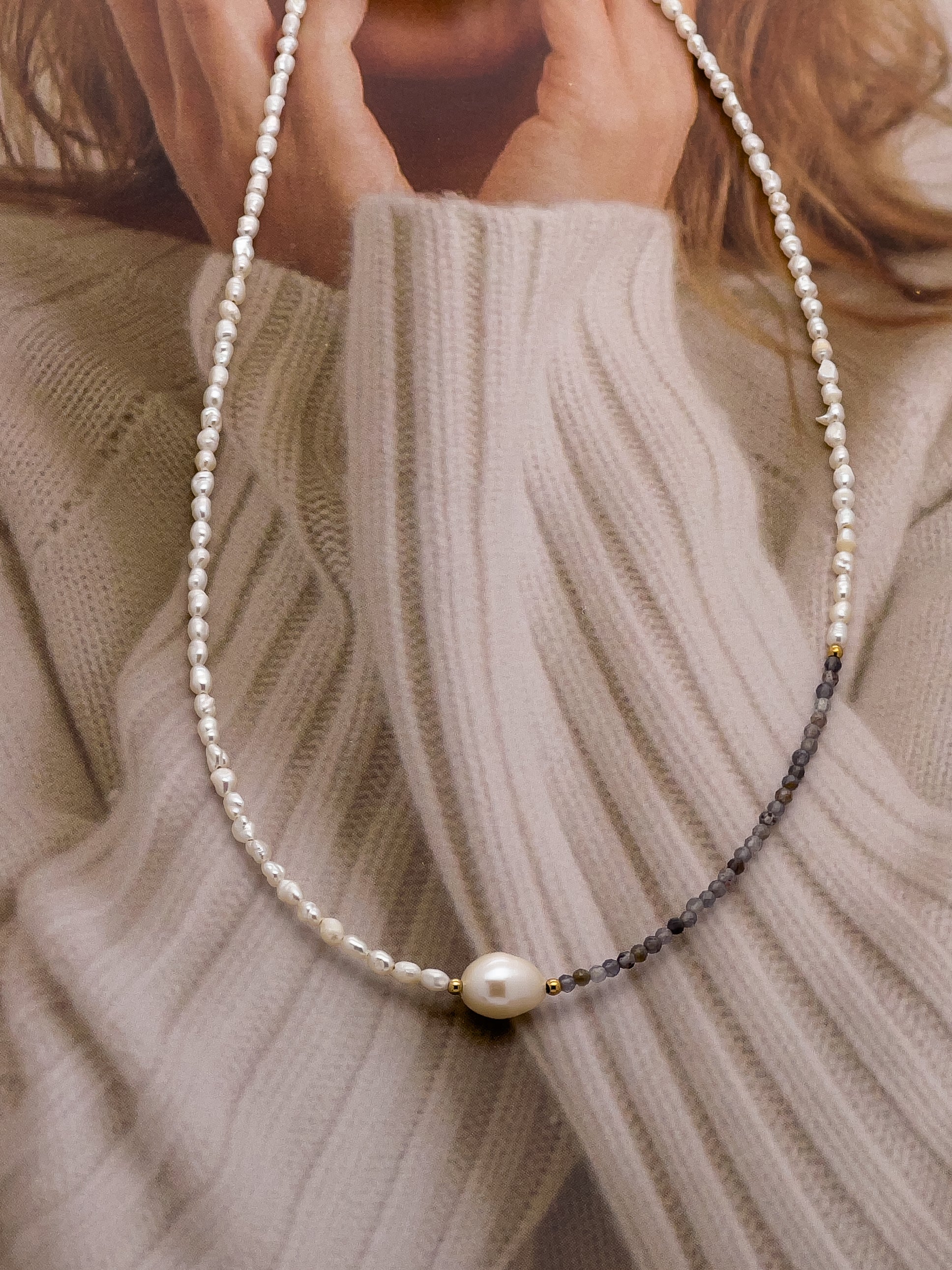 River Pearl Gem Choker Necklace - Everyday Jewelry | Chic Chic Bon
