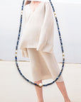 Oceana Lapis Beads Layered Choker Necklace - Everyday Jewelry | Chic Chic Bon