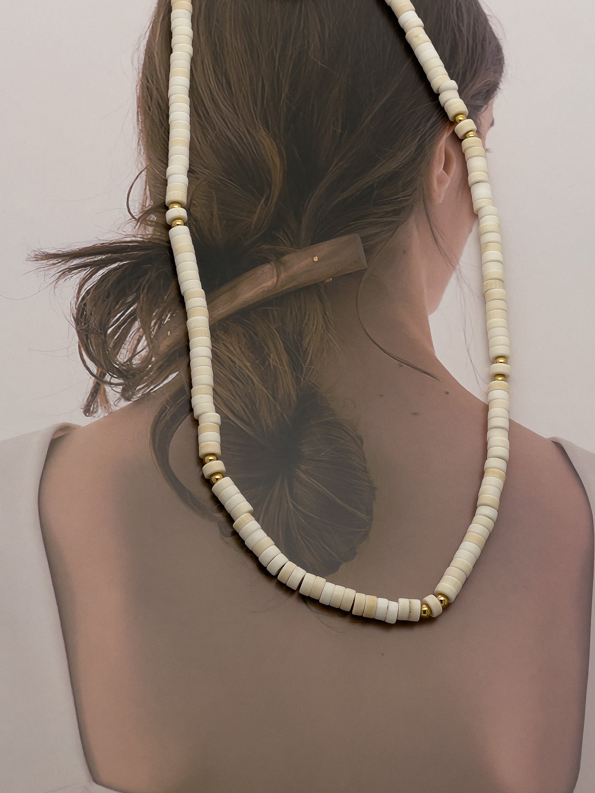 Ivory Gemstone Choker Necklace - Everyday Jewelry | Chic Chic Bon