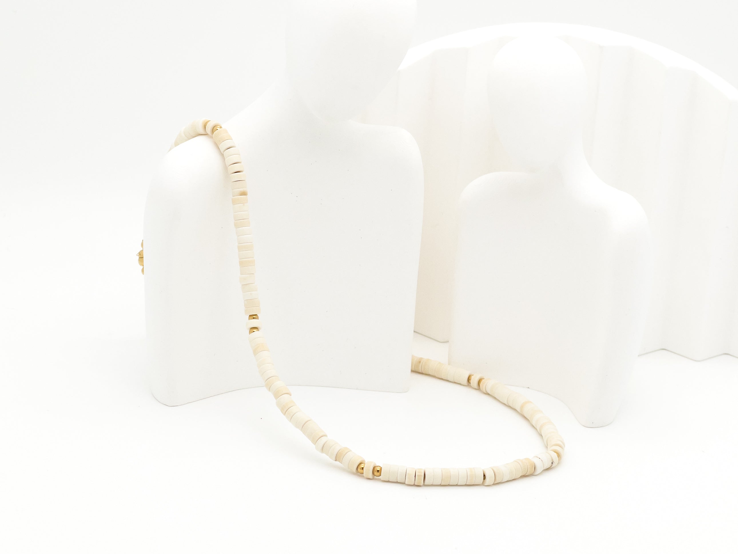 Ivory Gemstone Choker Necklace - Everyday Jewelry | Chic Chic Bon