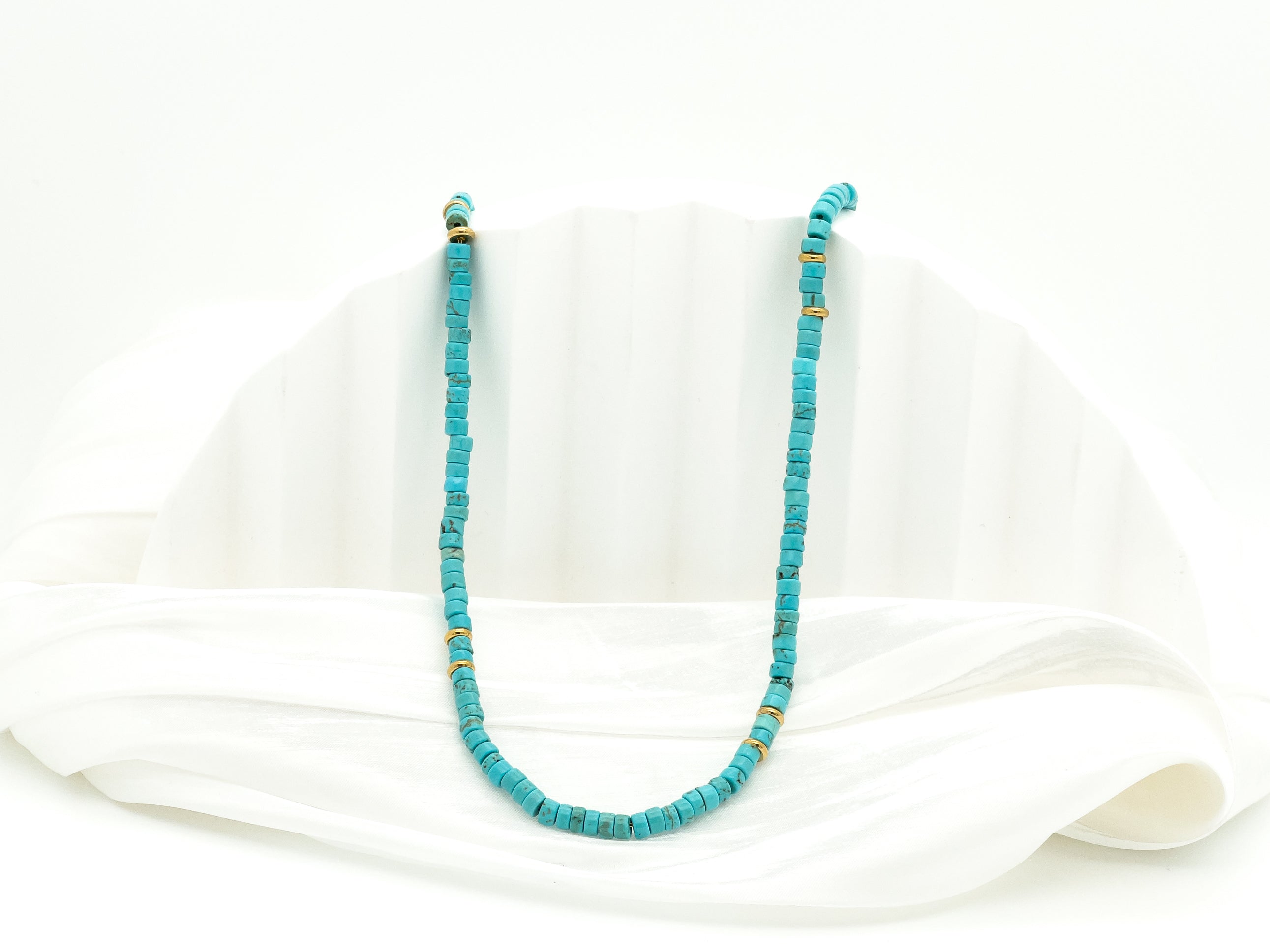 Earthy Blue Turquoise Choker Necklace - Everyday Jewelry | Chic Chic Bon