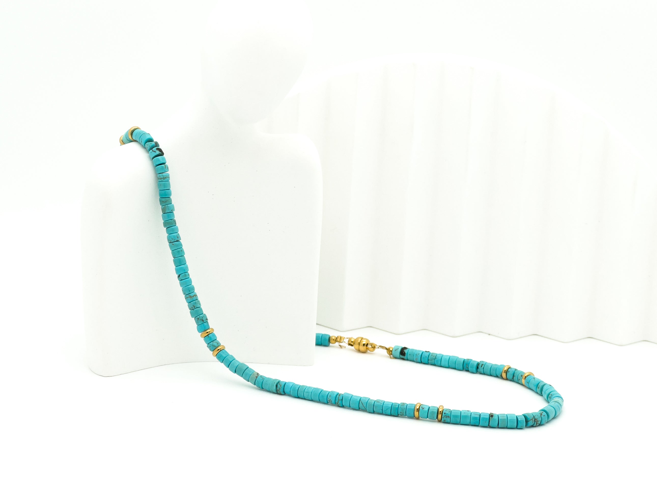 Earthy Blue Turquoise Choker Necklace - Everyday Jewelry | Chic Chic Bon