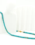 Earthy Blue Turquoise Choker Necklace - Everyday Jewelry | Chic Chic Bon